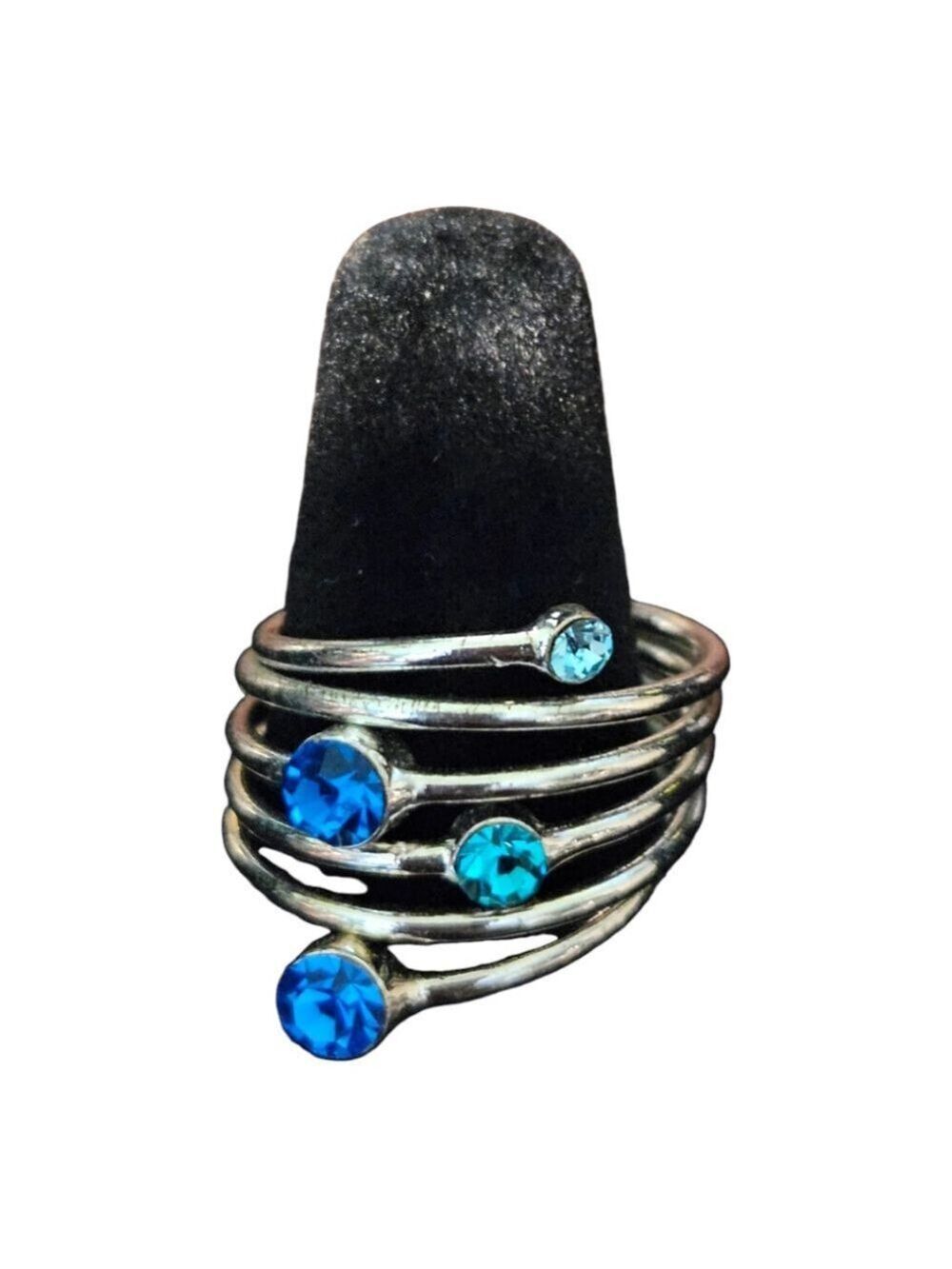 Women's Silvertone Birthstone Ring Size 7 - Picture 5 of 11